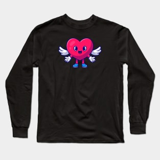 Cute Heart Angel Love Cartoon Long Sleeve T-Shirt